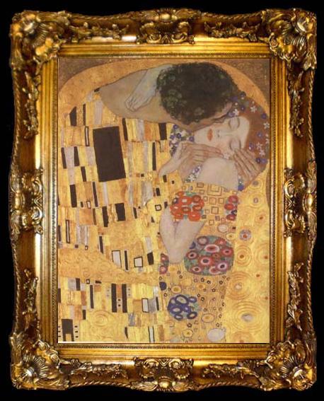 framed  Gustav Klimt The Kiss (detail) (mk20), ta009-2